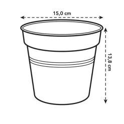ELHO - Pot pour orchidée Green Basics en plastique transparent - D.15 cm