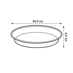 ELHO - Soucoupe Green Basics ronde en plastique vert - D.34 cm