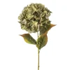 EMERALD - Fleur artificielle : tige d'hydrangea, coloris vert - H.90cm