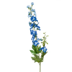 EMERALD - Fleur artificielle, tige de delphinium bleu - H.77cm