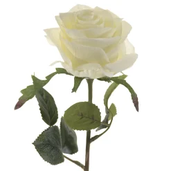 EMERALD - Tige Rose Simone artificielle, blanche H. 45 cm