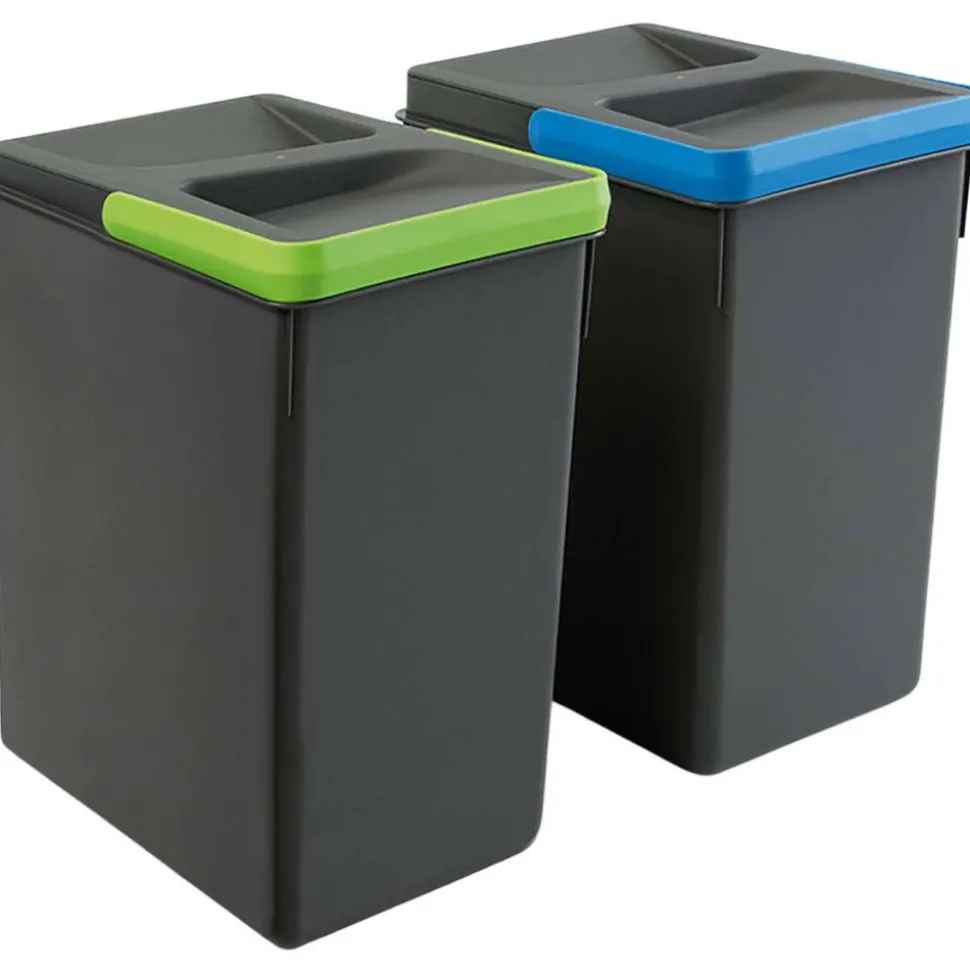 EMUCA - Bacs de tri pour tiroir de cuisine recycle 2 bacs de 7 litres
