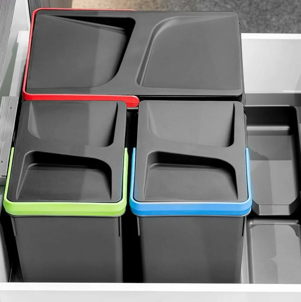EMUCA - Bacs de tri pour tiroir de cuisine recycle 2 bacs de 7 litres