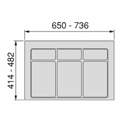 EMUCA - Base pour bacs de tri recycle pour module de 80 cm