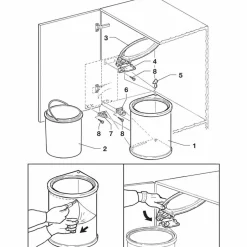 EMUCA - Poubelle à fixation sur porte conteneur de 13 litres