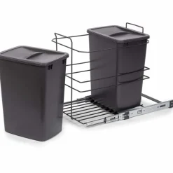 EMUCA - Poubelle de recyclage 2 bacs de 35 l recycle