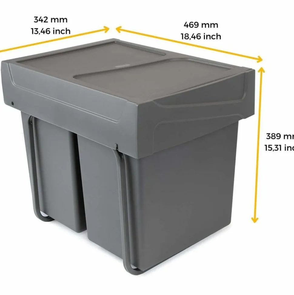 EMUCA - Poubelle de recyclage de cuisine cook