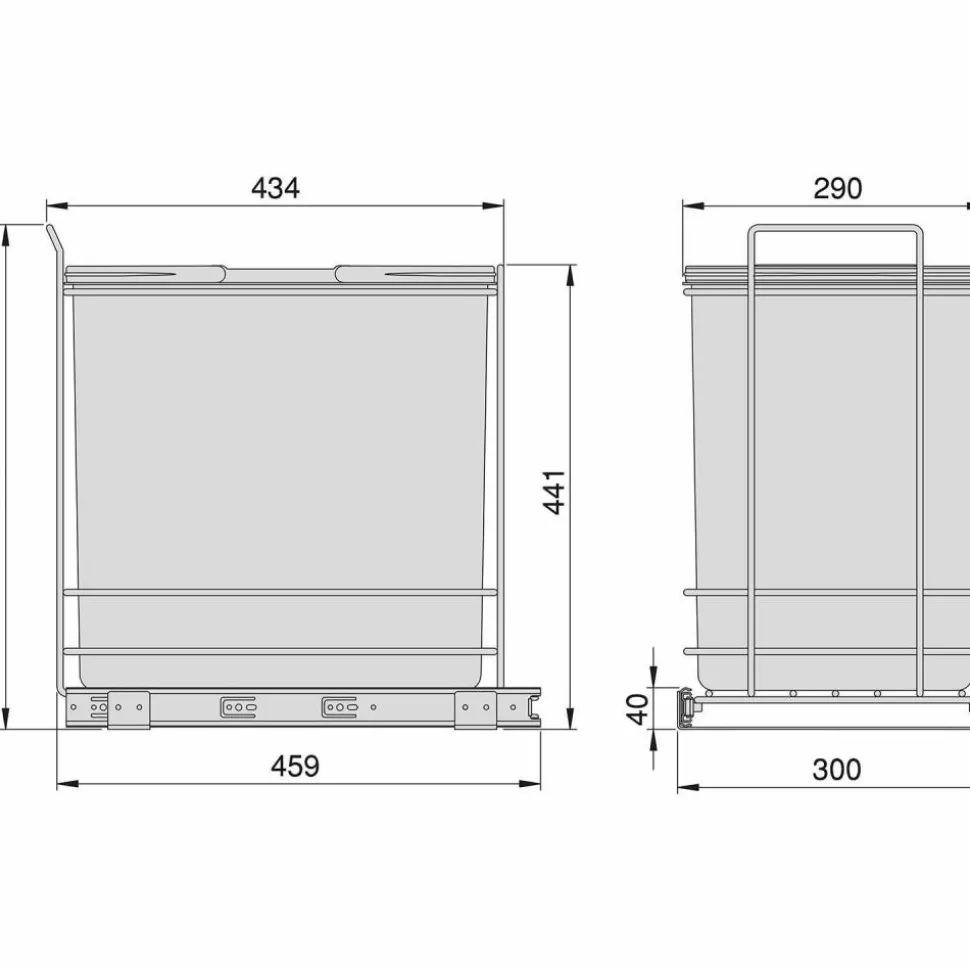 EMUCA - Poubelle de recyclage extraction manuelle recycle