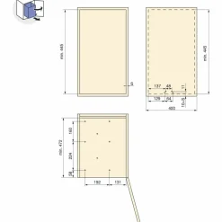 EMUCA - Poubelle fixation inférieure et extraction automatique 30 l