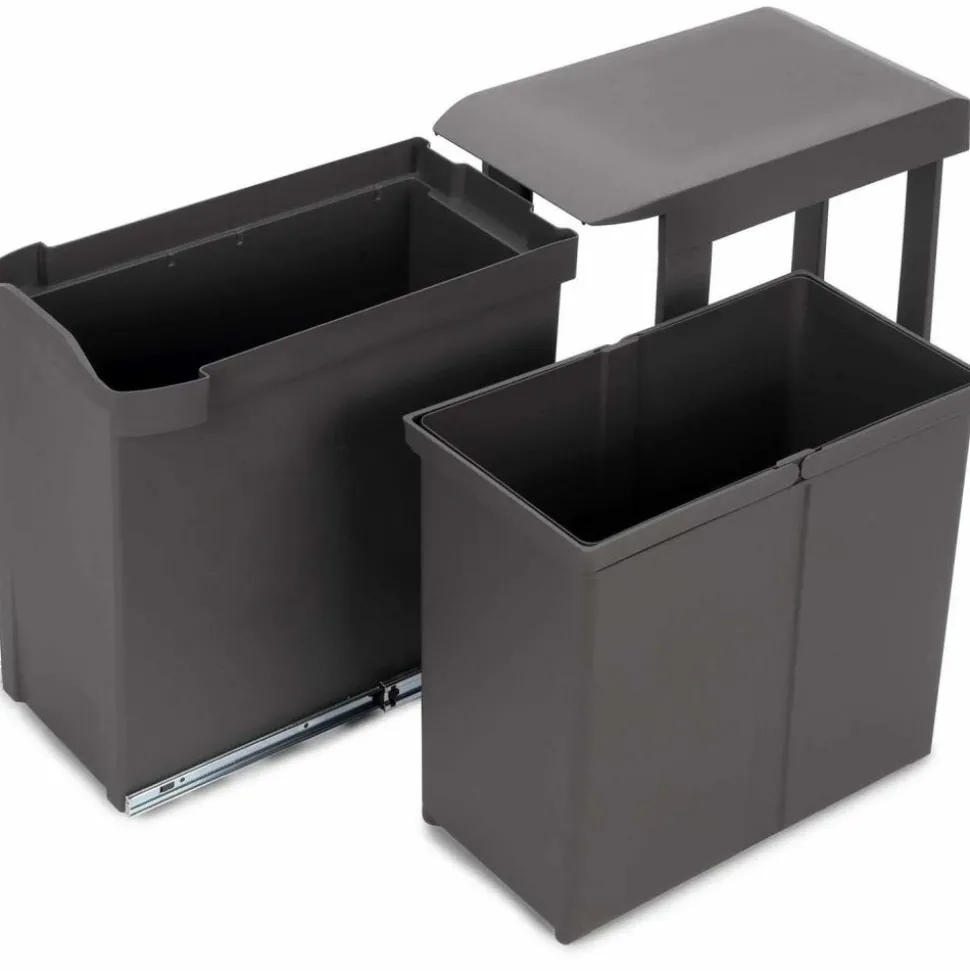 EMUCA - Poubelle fixation inférieure et extraction automatique 30 l