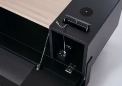 Erard meuble tv pour écran 40 à 75 + trappe + qi + chargeur 4 usb - 037601