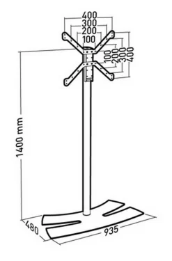 Erard pied tv pour écran 30 à 55 noir - 038242