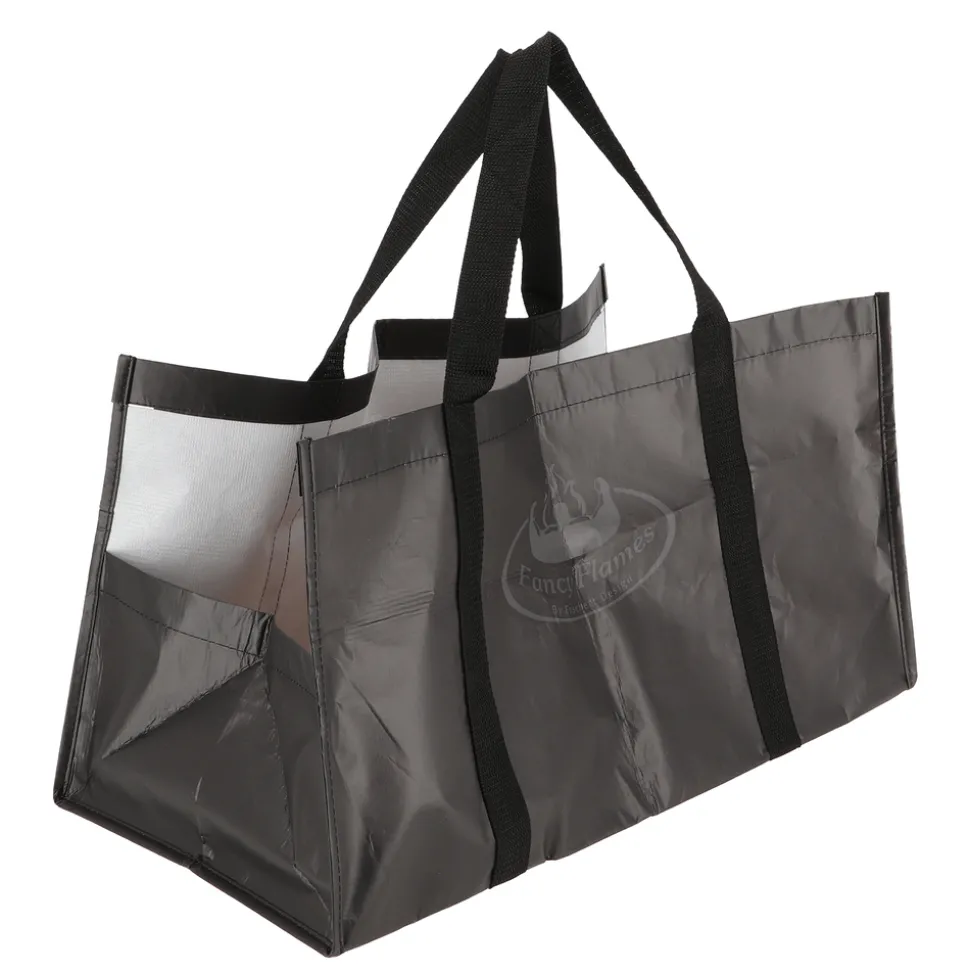 ESSCHERT DESIGN - Sac à buches, coloris noir - 55x28xH.30cm
