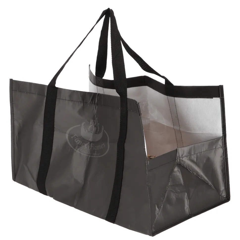 ESSCHERT DESIGN - Sac à buches, coloris noir - 55x28xH.30cm