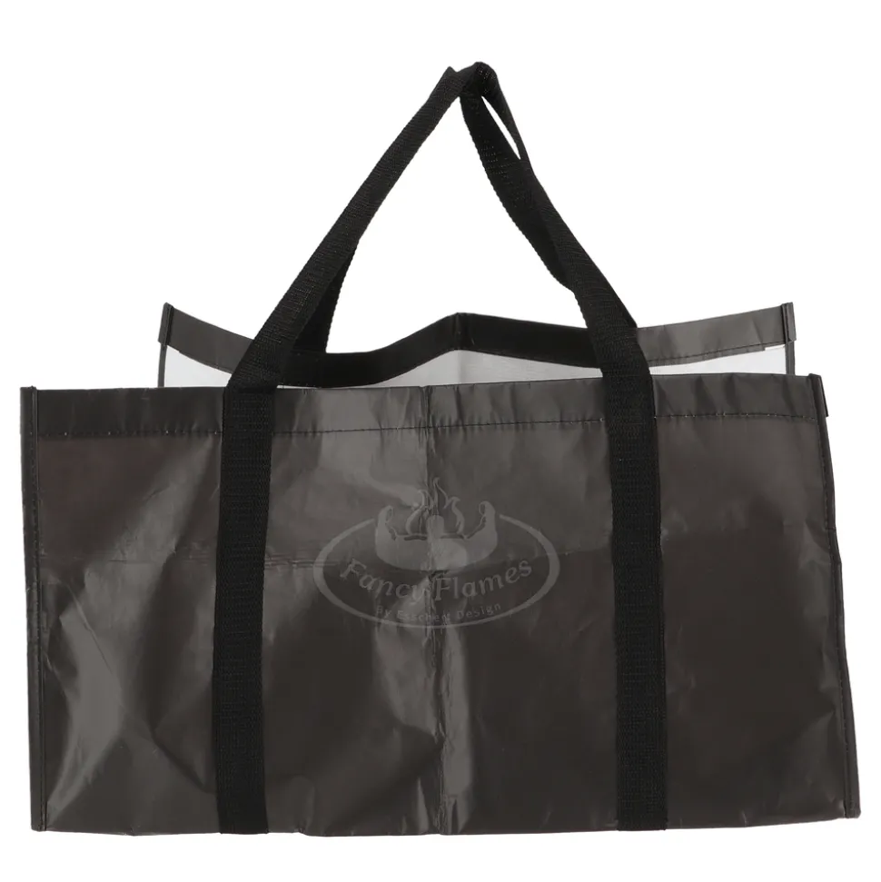 ESSCHERT DESIGN - Sac à buches, coloris noir - 55x28xH.30cm
