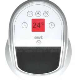 Ewt chauffage soufflant céramique 2000w blanc - m2gts
