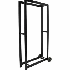 FANCY FLAMES - Porte bûches en métal avec 2 roues