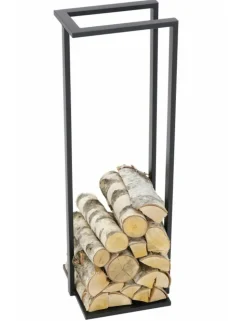 FARM COOK - Range bûches dine en acier noir-40x25x120 cm-40 --