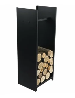 FARM COOK - Range bûches rectangulaire harena en acier noir 45x30x110 cm