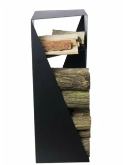 FARM COOK - Range bûches rectangulaire jumbo en acier noir 45x30x80 cm