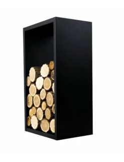 FARM COOK - Range bûches rectangulaire elo en acier noir 45x30x80 cm