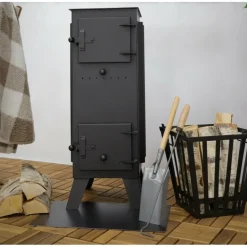 FARM MDLT - Poêle à bois vintage datene 7,5 kw en acier 33x41x71 cm