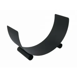 FARM MDLT - Porte bûches demi-lune turyn en acier noir 80cm