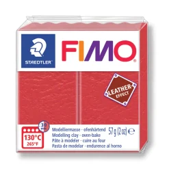 FIMO - Pâte Fimo Effect cuir 57g rougepasteque