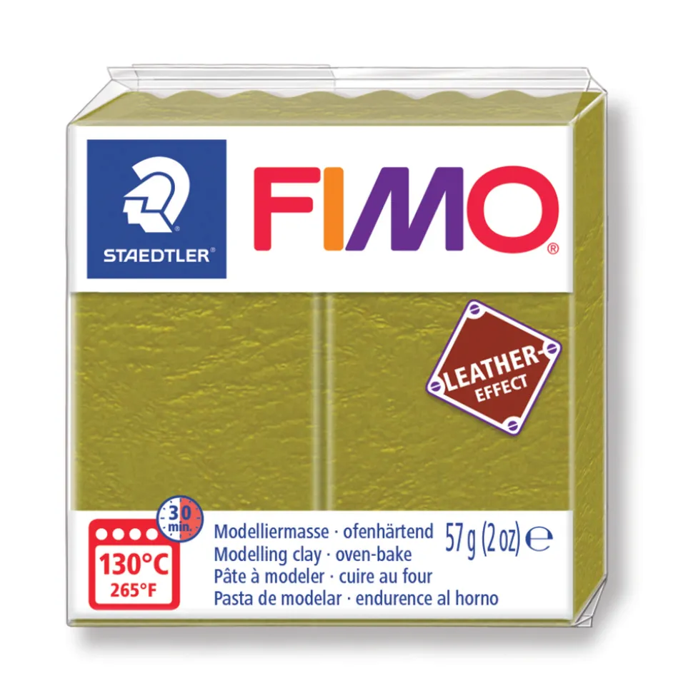 FIMO - Pâte Fimo Effect cuir 57g olive