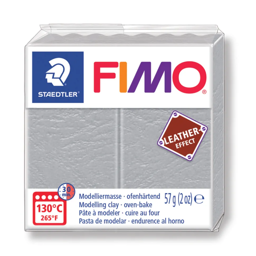FIMO - Pâte Fimo Effect cuir 57g gris palegris colombe