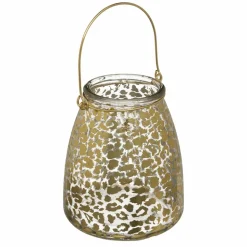 FÉÉRIE LIGHTS & CHRISTMAS - Photophore de noël design léopard jungle - doré