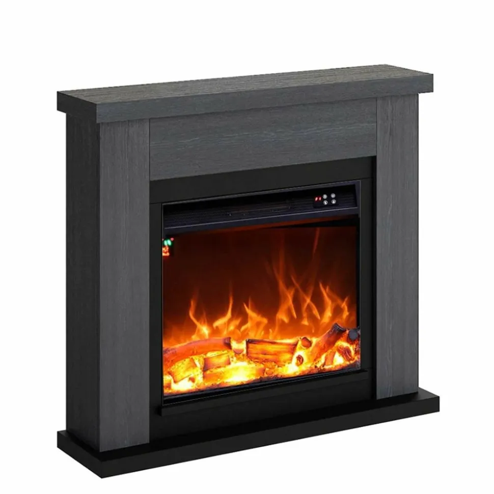 FUEGO - Cheminee murale 1500w caminetto fuego paolo gris