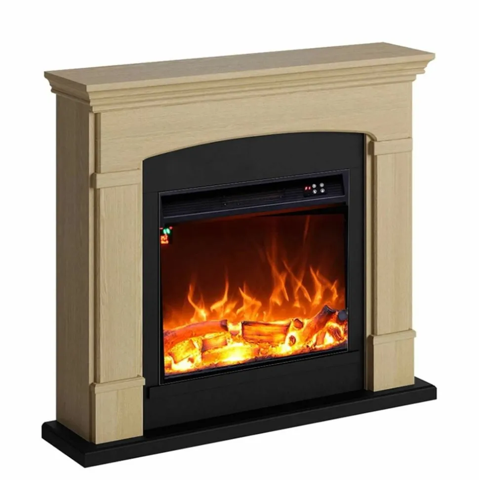 FUEGO - Cheminee murale 1500w caminetto fuego monica oak