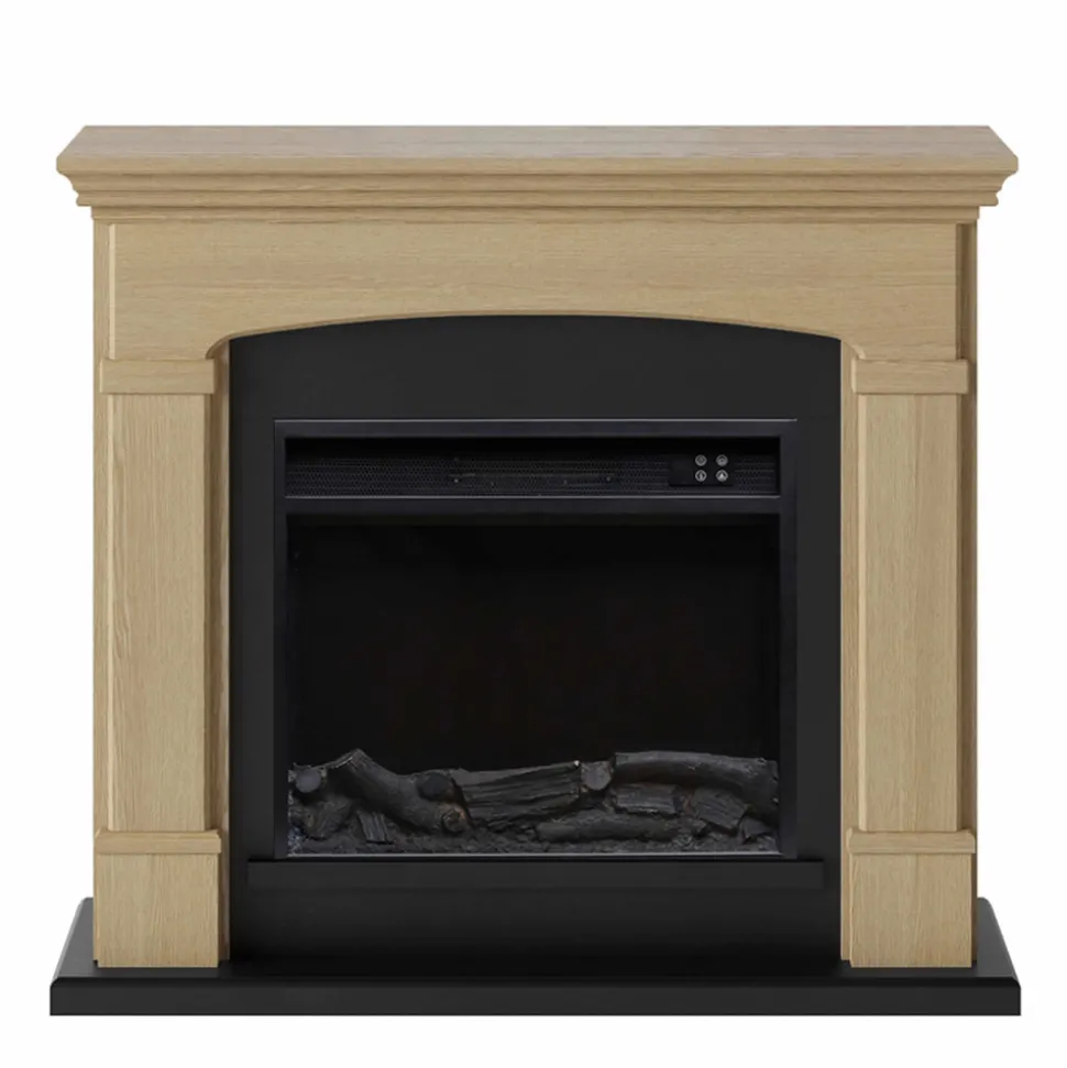 FUEGO - Cheminee murale 1500w caminetto fuego monica oak