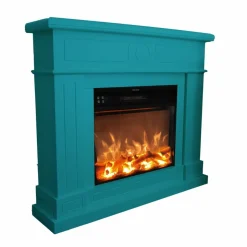 FUEGO - Cheminee murale 1500w fuego roberta turquesa