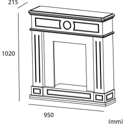 FUEGO - Cheminee murale 1500w fuego roberta turquesa