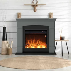 FUEGO - Cheminee murale 1500w fuego monica antracita