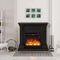 FUEGO - Cheminee murale 1500w cheminee fuego galia wenghe