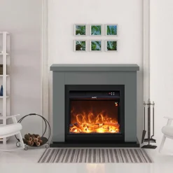 FUEGO - Cheminee murale 1500w fuego paolo antracita
