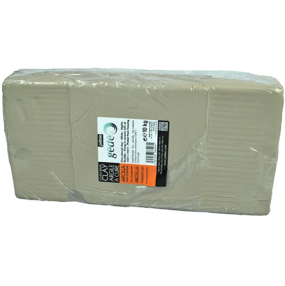 GÉDÉO - Argile à cuire blanche pain de 10kg 766403
