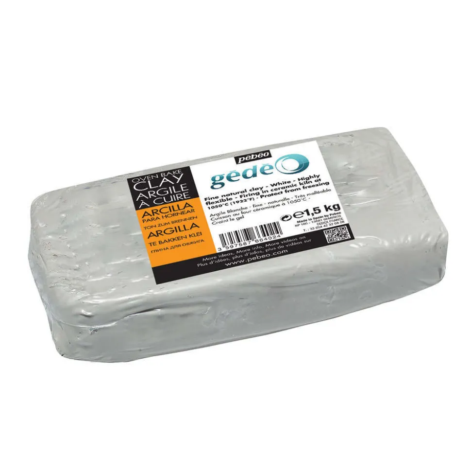 GÉDÉO - Argile à cuire blanche pain de 1,5kg 766402