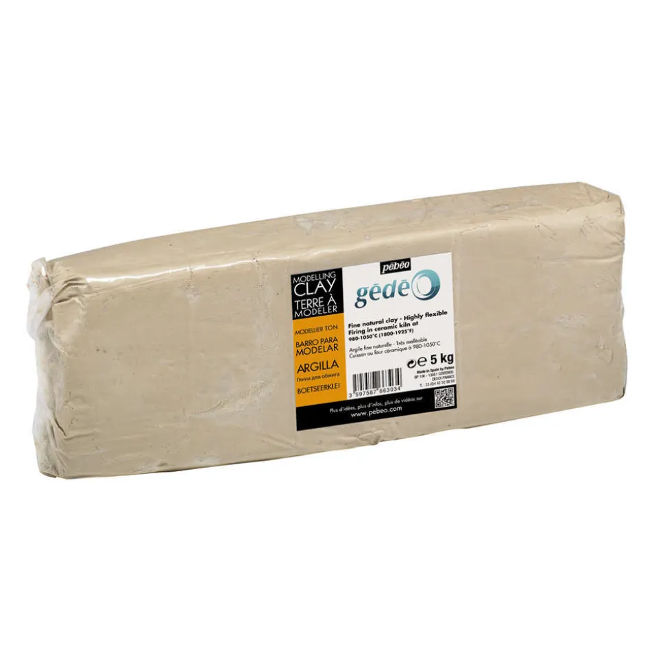 GÉDÉO - Argile à cuire blanche pain de 5kg 766303