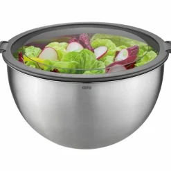 Gefu lot de 3 saladiers 1l/2,5l/4,5l avec couvercle hermétique inox - 89430
