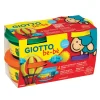 GIOTTO BE-BÉ - Pâte à jouer 4x100g: Violet, jaune, orange, vert