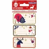 GLOBAL GIFT - 12 étiquettes adhésives de noël - style scandinave