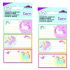 GLOBAL GIFT - 24 étiquettes adhésives scolaires - rectangle - licornes magiques