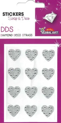 GLOBAL GIFT - Stickers Diamond Deco Strass 8 x 12 cm - Différents thèmes possibles