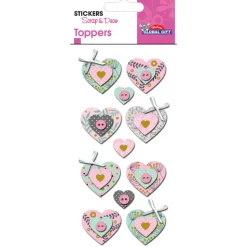 GLOBAL GIFT - Stickers Topper 7 x 12 cm - Différents thèmes possibles