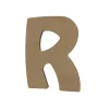 GOMILLE - Forme en médium - Lettre majuscule "R" (15x11cm)