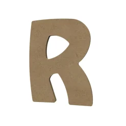GOMILLE - Forme en médium - Lettre majuscule "R" (15x11cm)